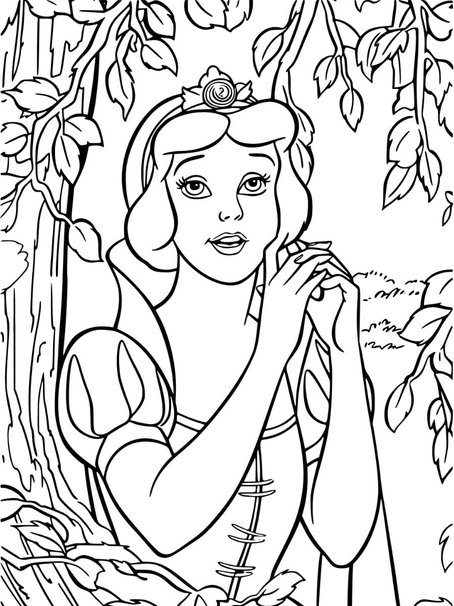 blanche neige coloriage à imprimer