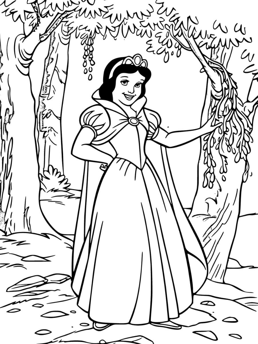 blanche neige coloriage couleur