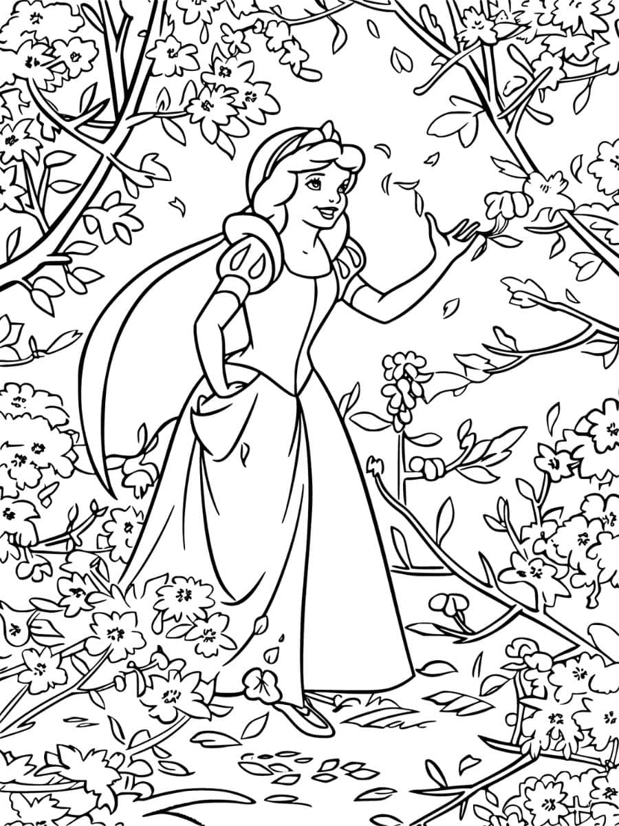 blanche neige coloriage