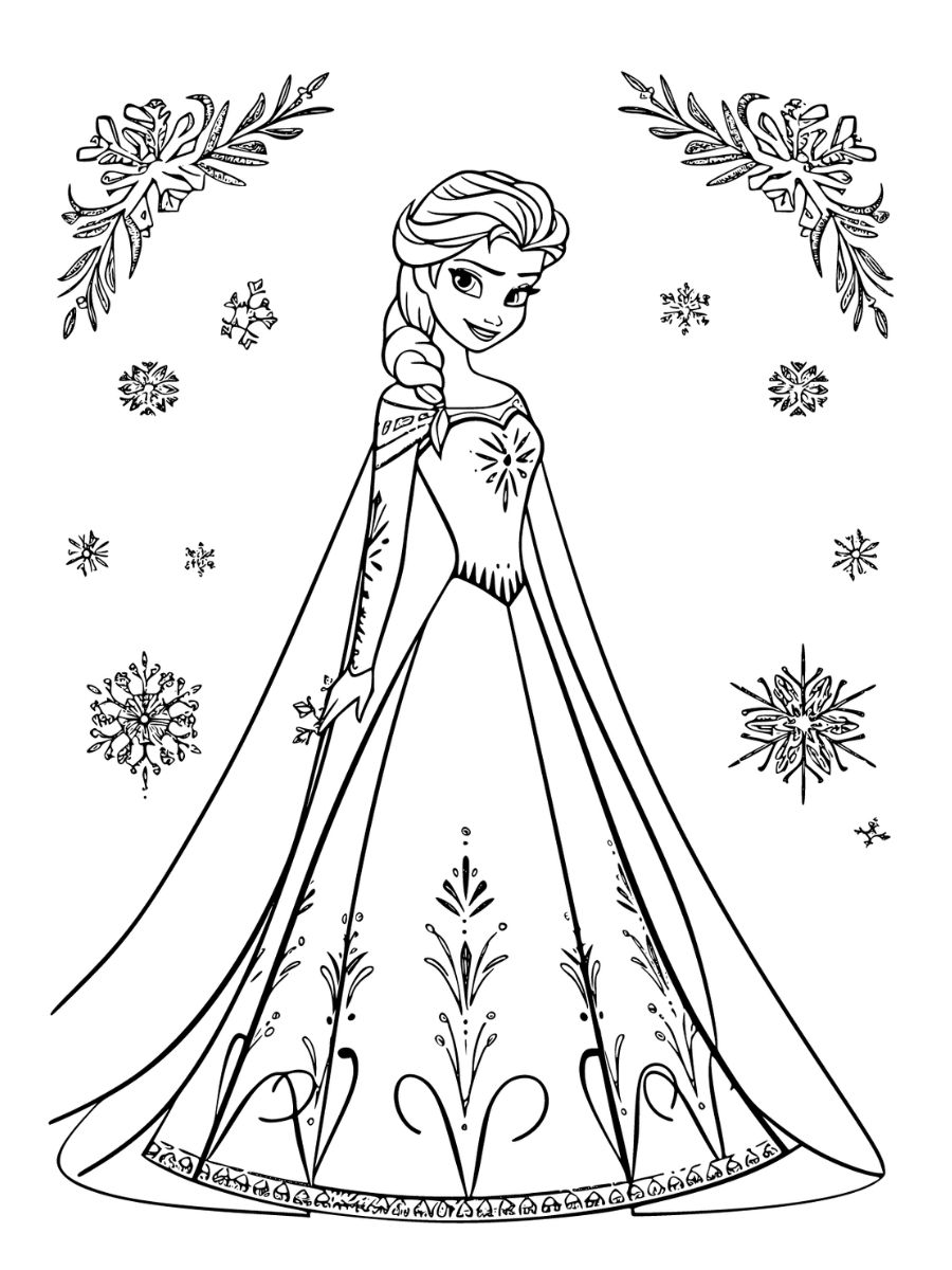 coloriage à imprimer elsa