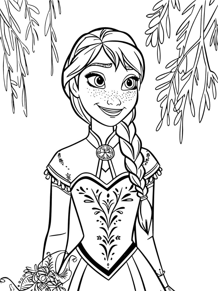 coloriage anna reine des neiges 2