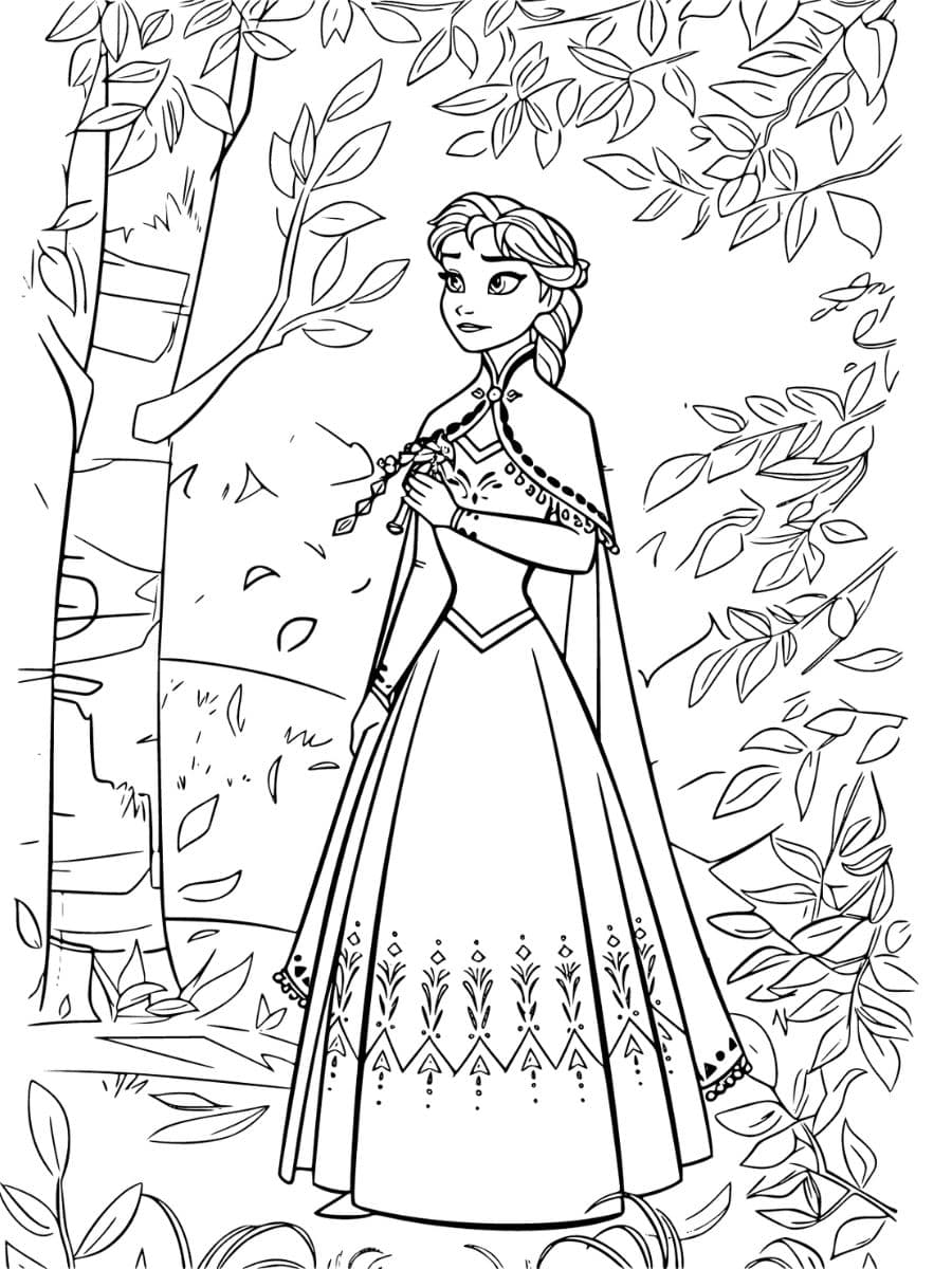 coloriage anna reine des neiges