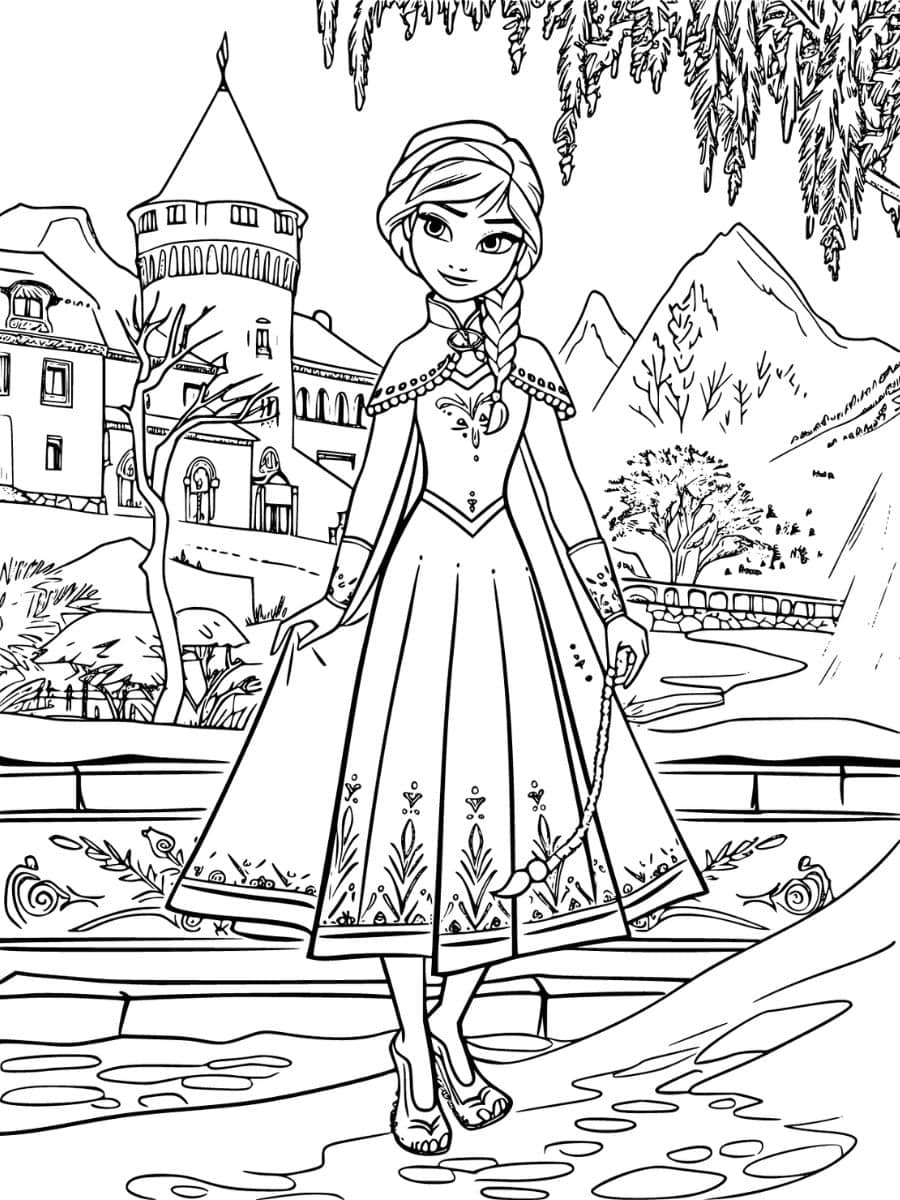 coloriage anna