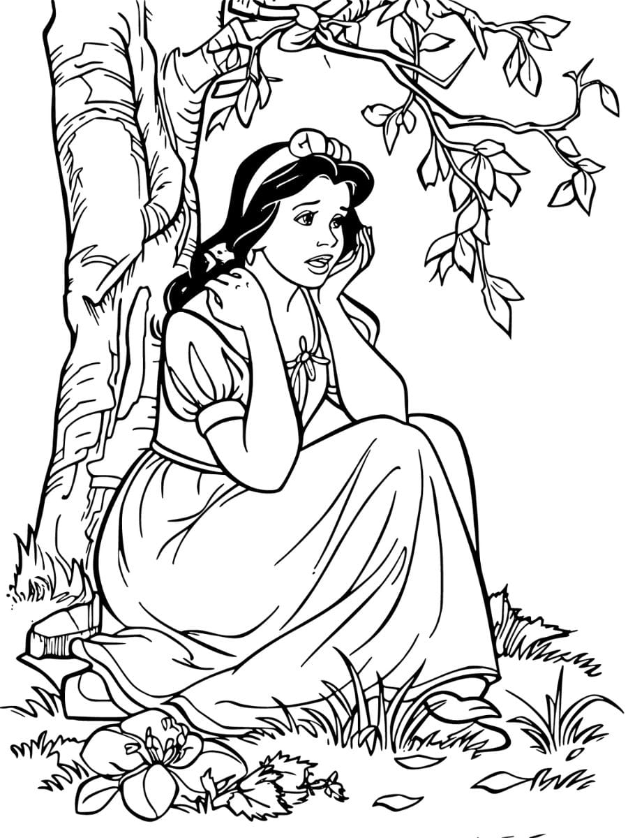 coloriage blanche neige à imprimer