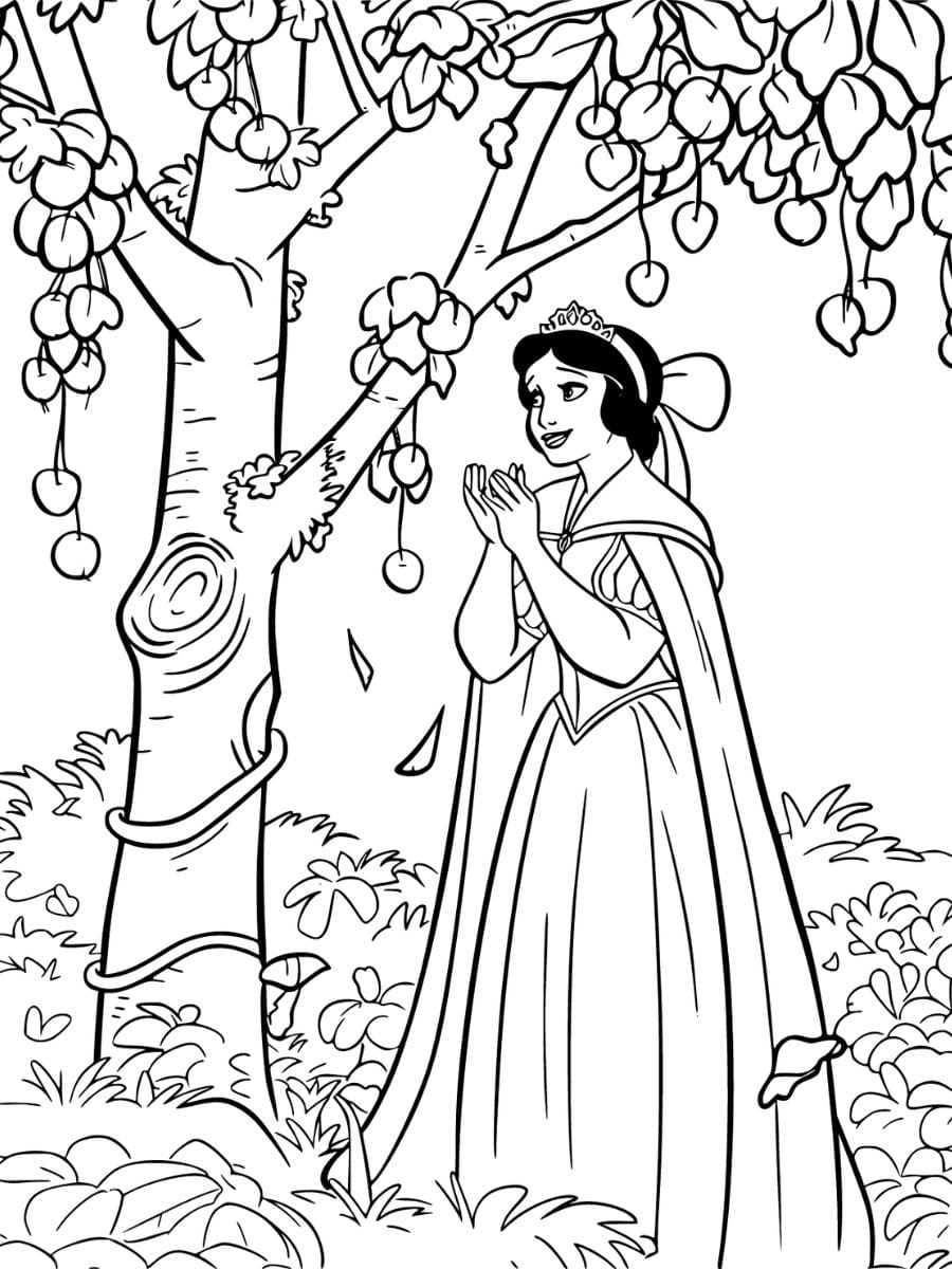 coloriage blanche neige