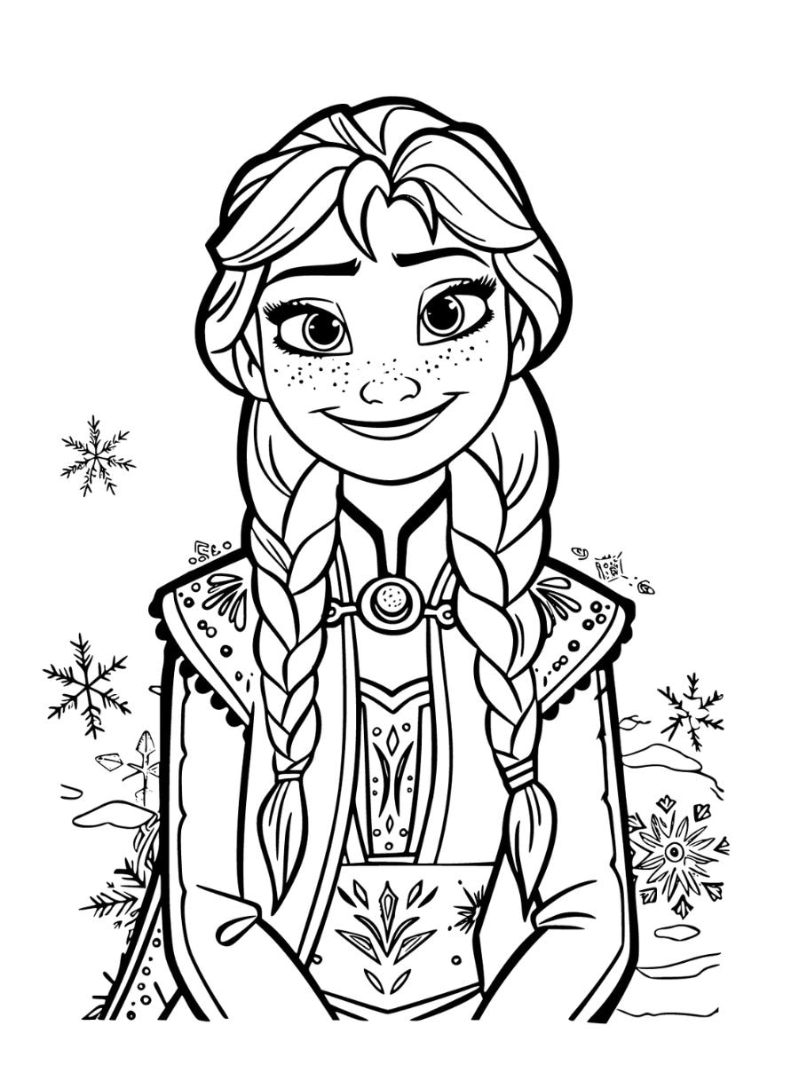 coloriage de anna