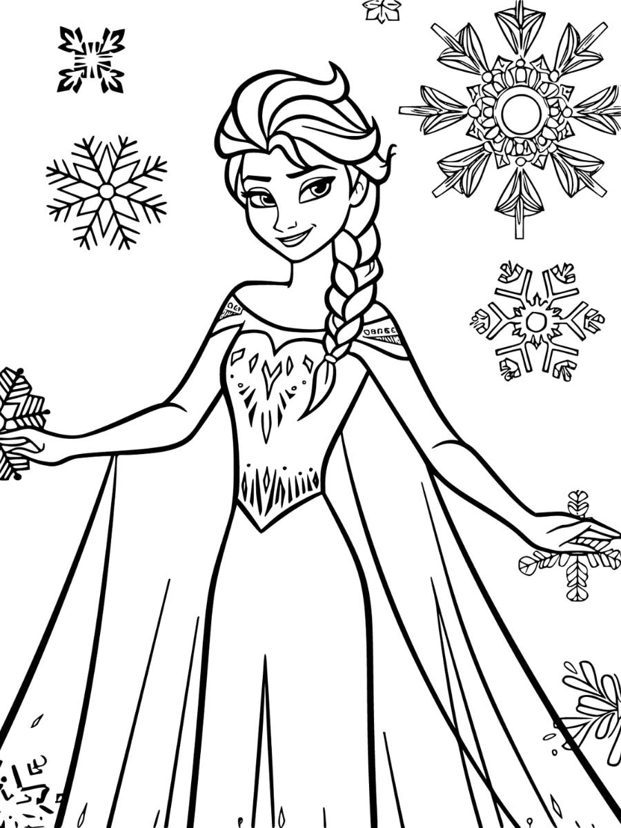 coloriage de elsa