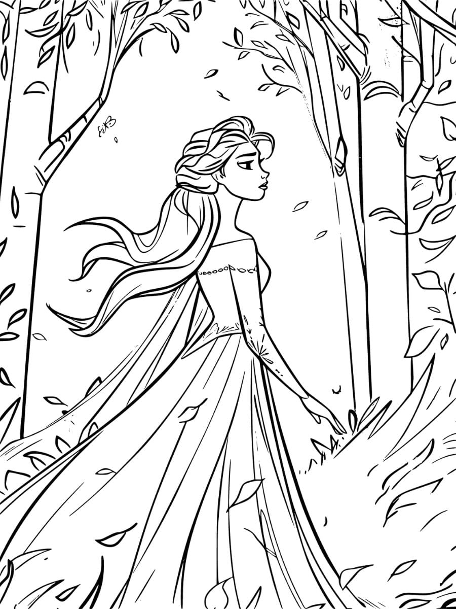 coloriage elsa à imprimer gratuit