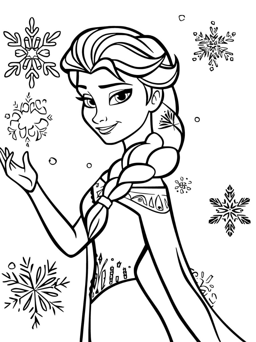 coloriage elsa à imprimer