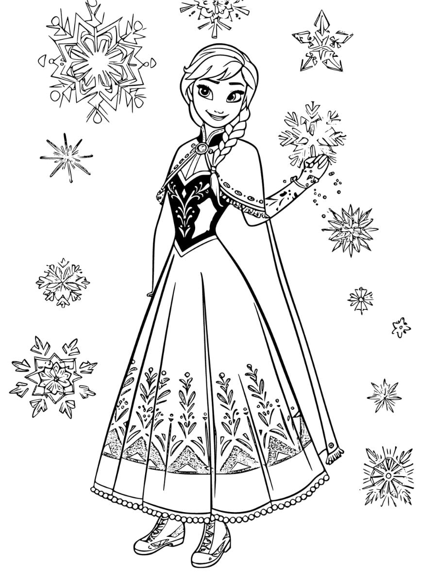 coloriage princesse anna