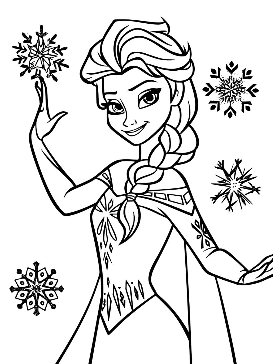 coloriage princesse elsa