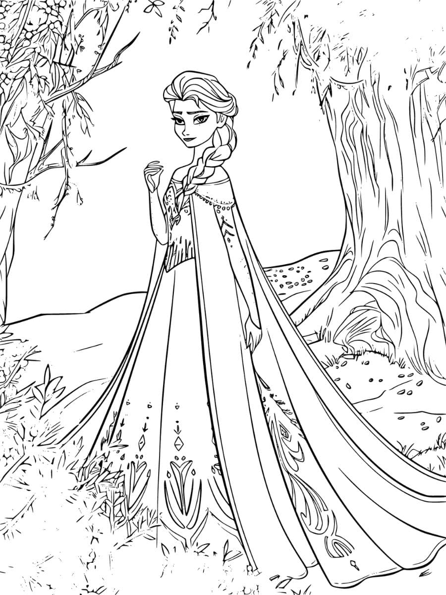 coloriage reine des neiges 2 elsa