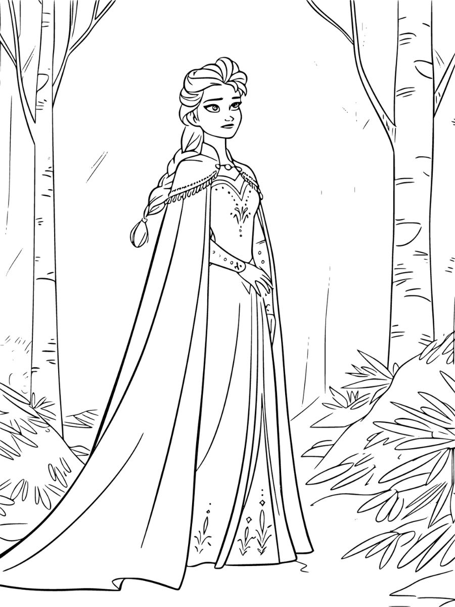 coloriage reine des neiges elsa