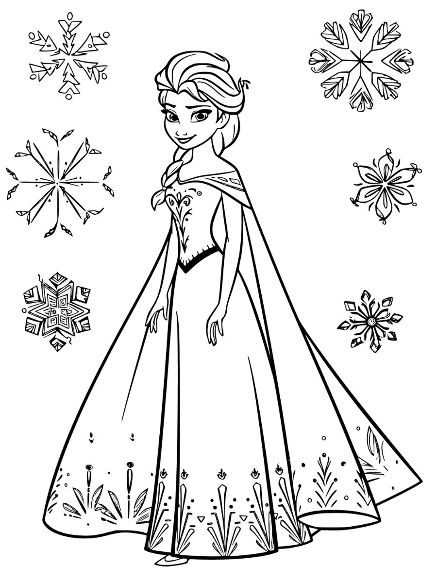 elsa coloriage à imprimer