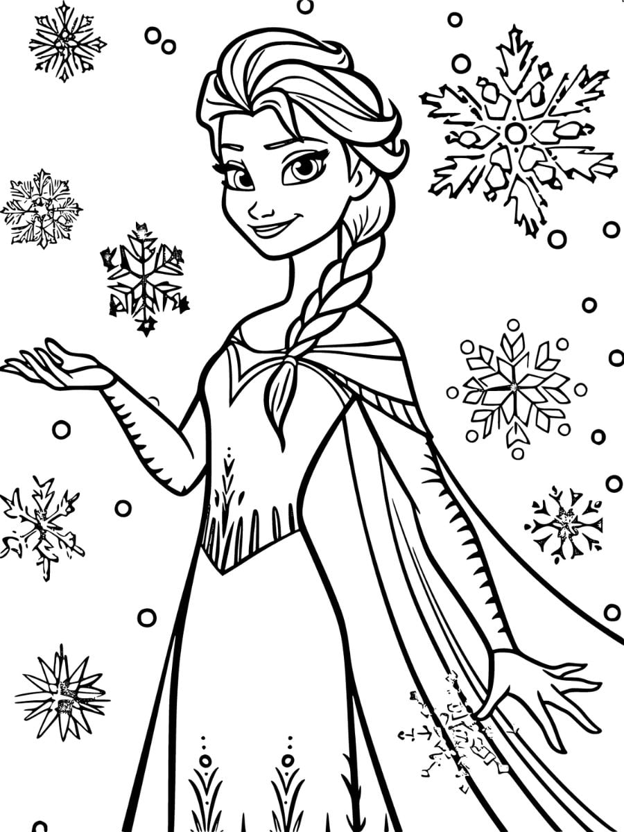 elsa coloriage couleur