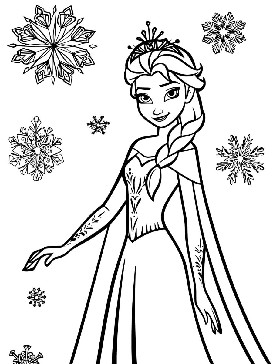 elsa reine des neiges coloriage