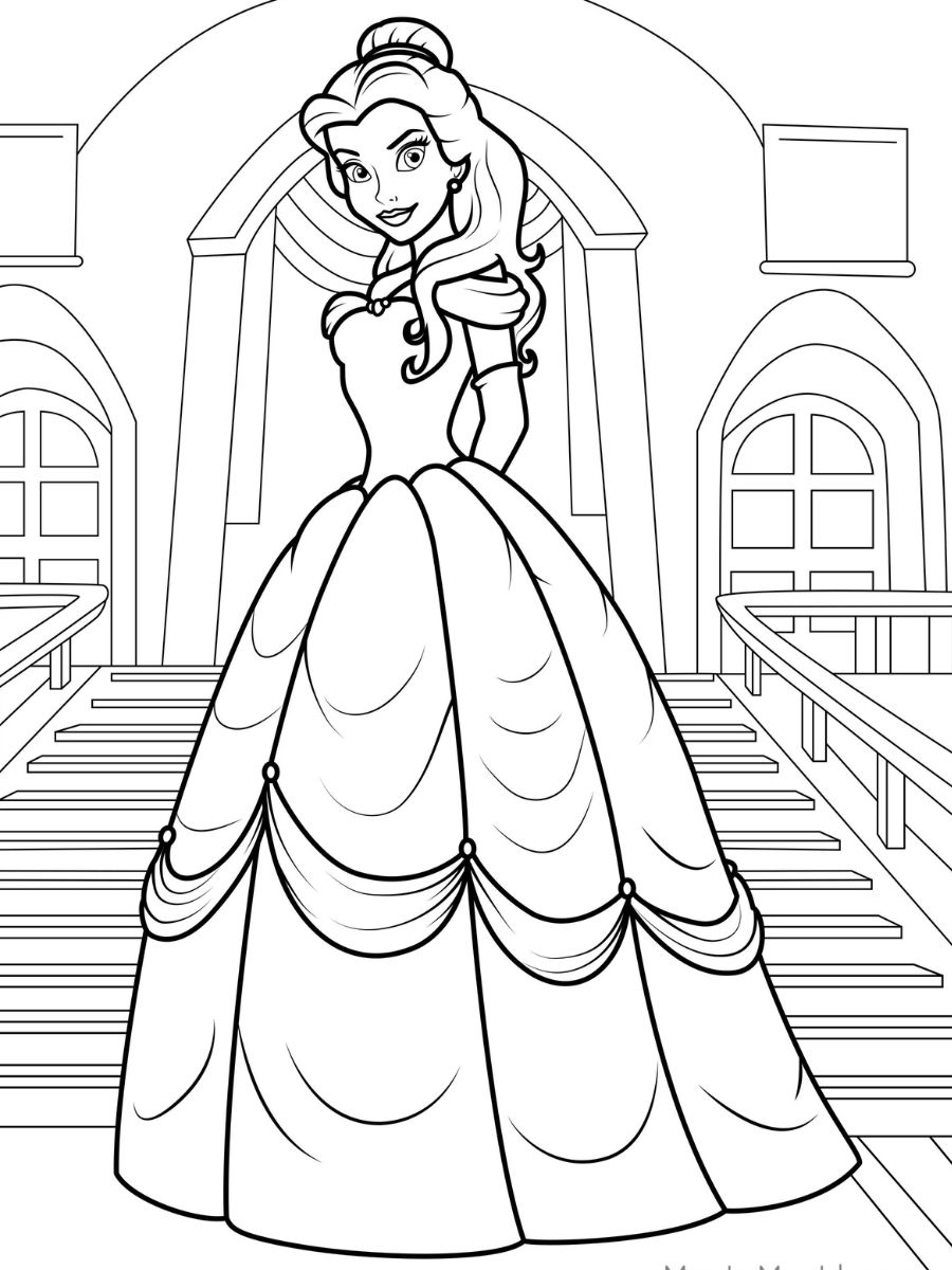 imprimer coloriage princesse disney