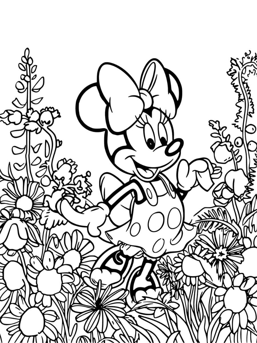 minnie coloriage à imprimer