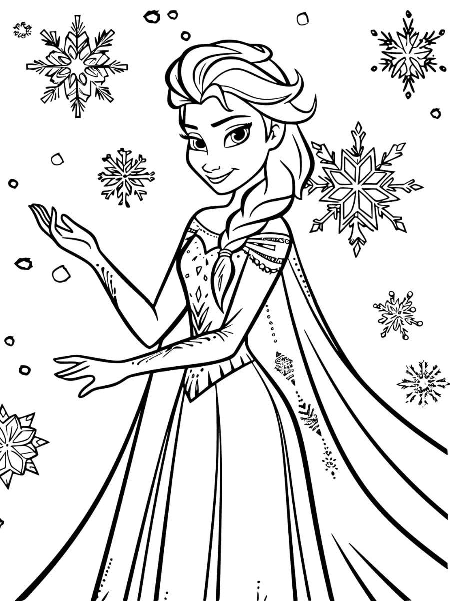 princesse elsa coloriage