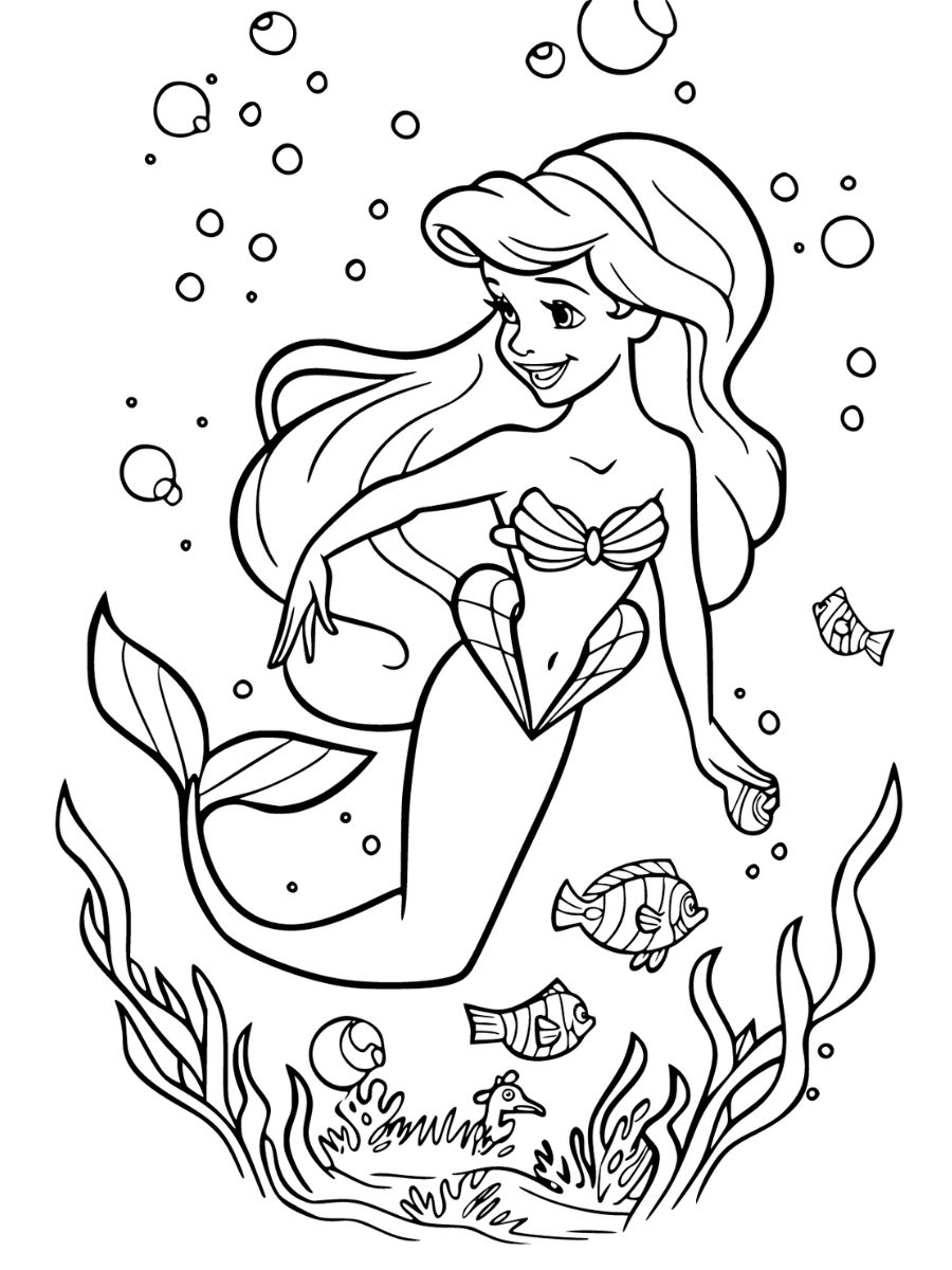 ariel coloriage à imprimer