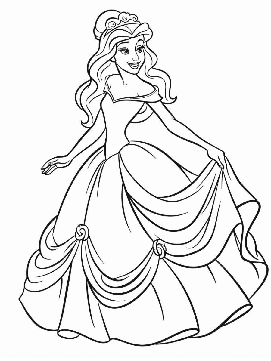 belle disney coloriage