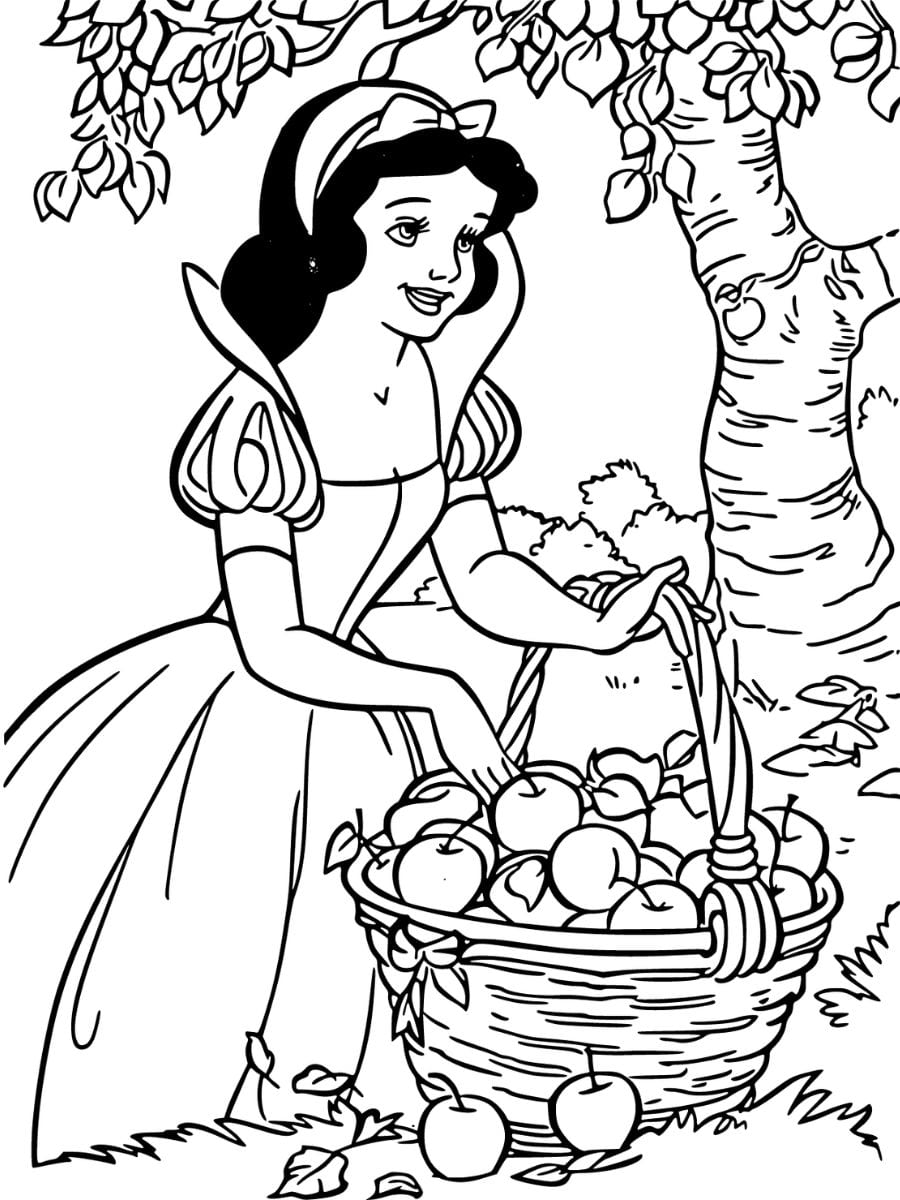 blanche neige coloriages