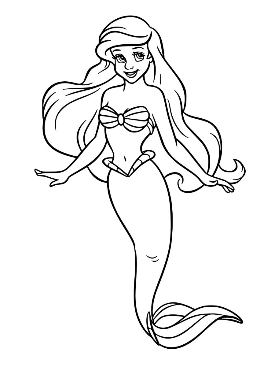 coloriage ariel à imprimer