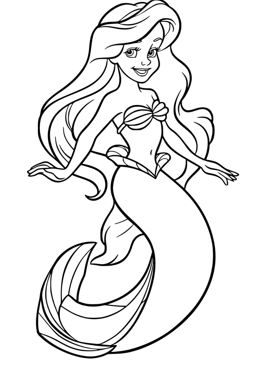 coloriage ariel sirene