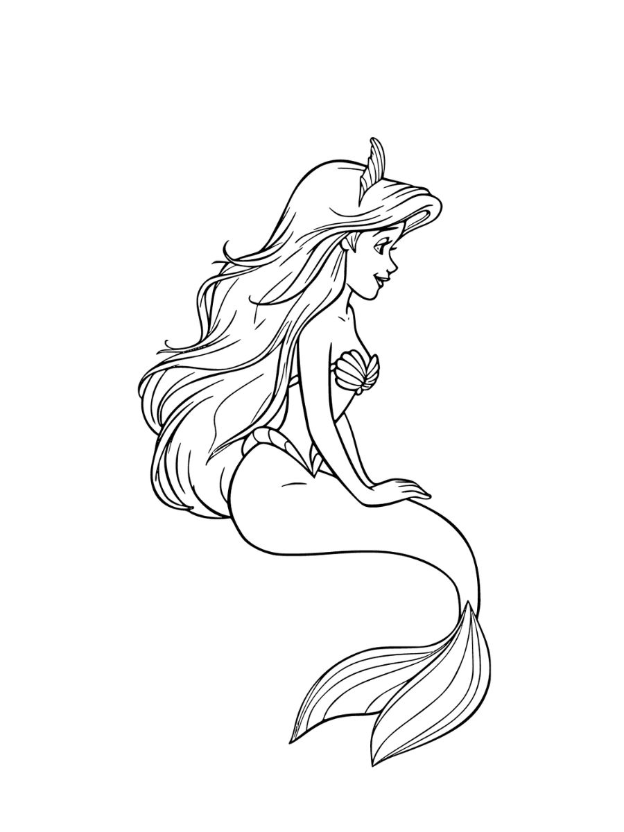 coloriage ariel