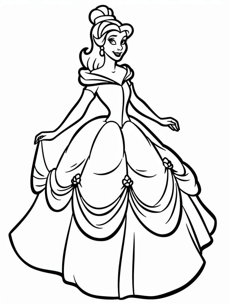 coloriage belle disney