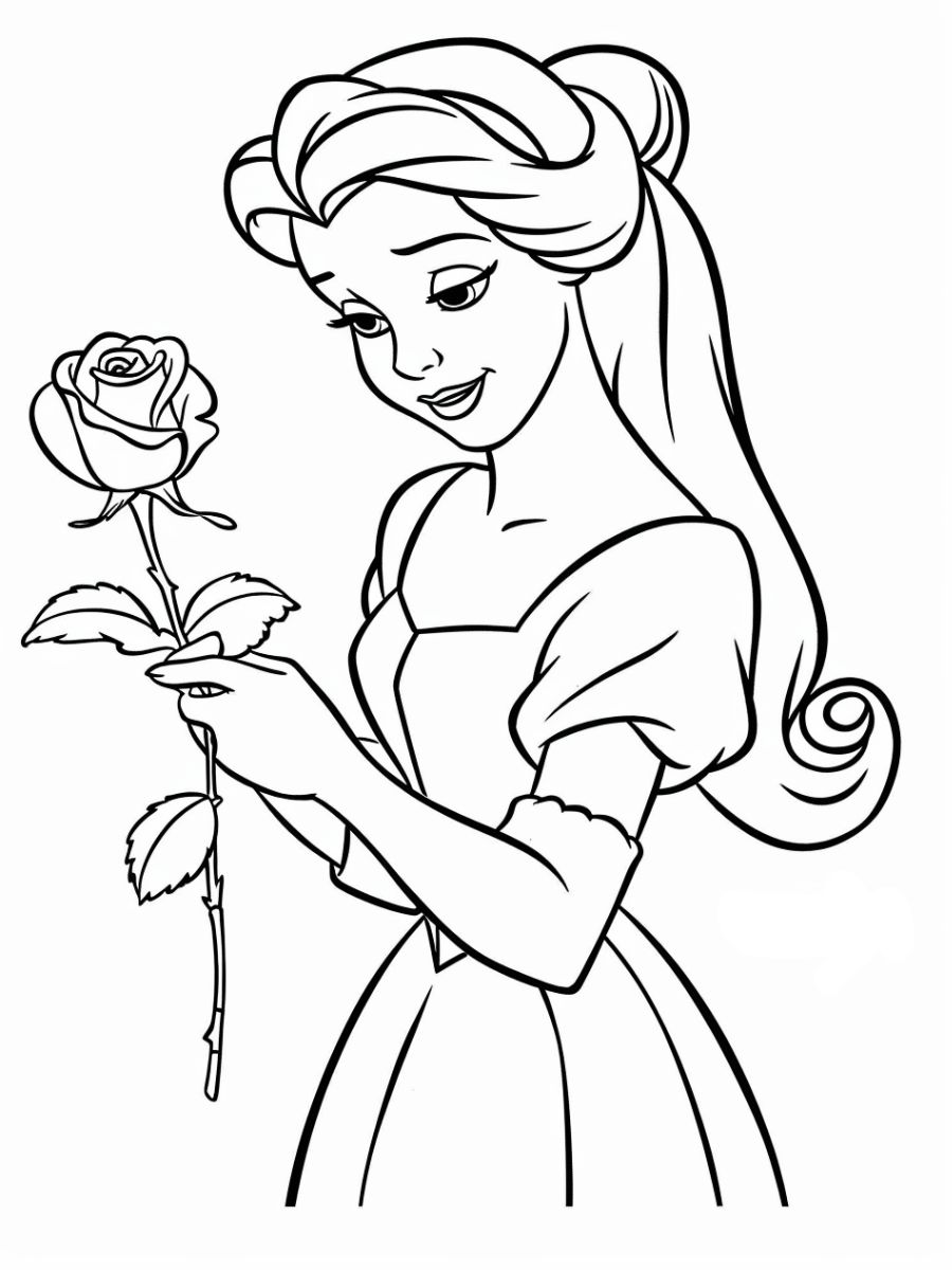 coloriage belle princesse