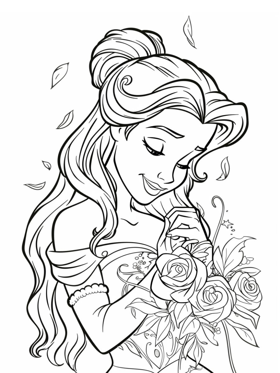 coloriage belle