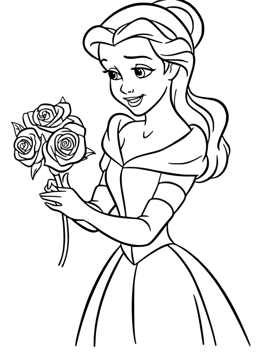 coloriage de belle