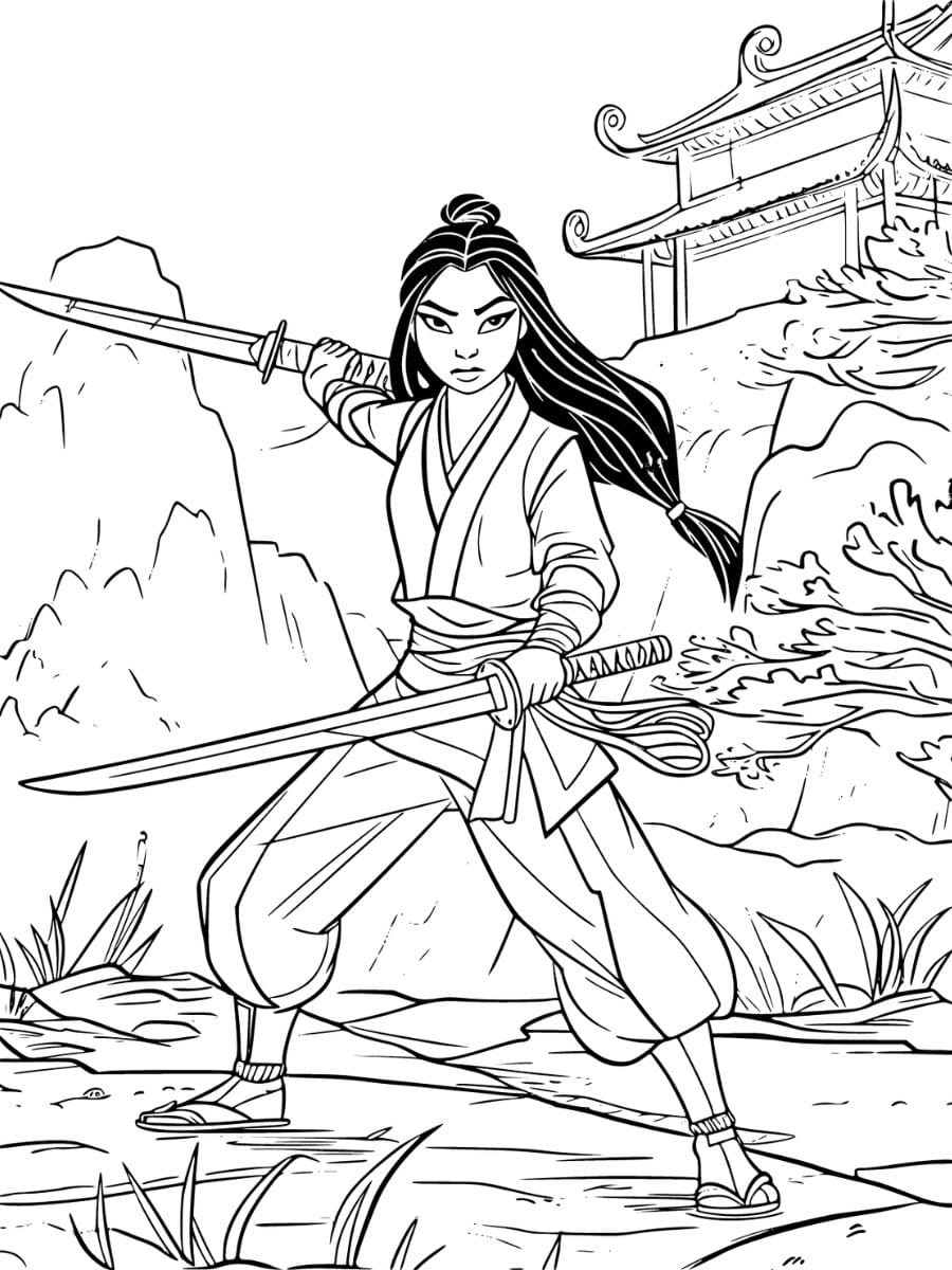 coloriage de mulan