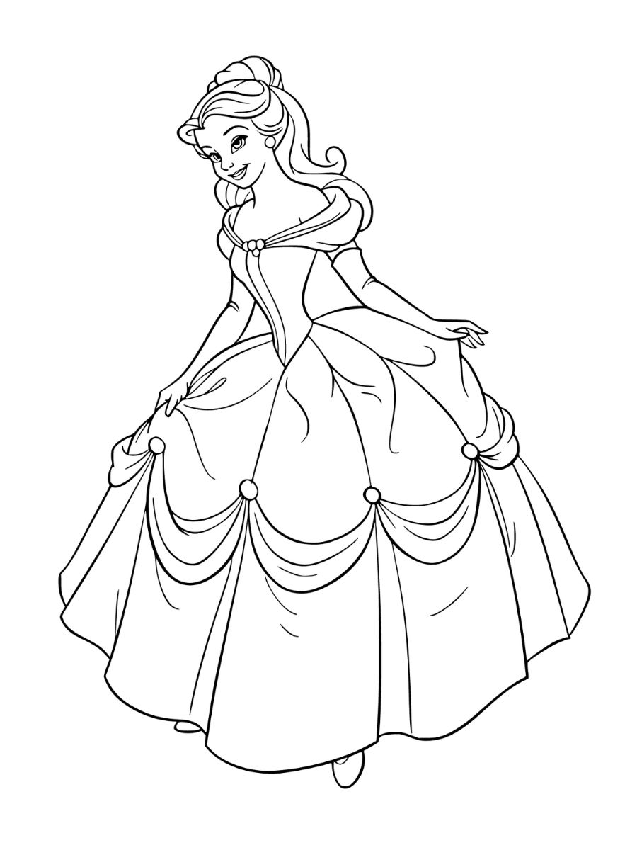 coloriage disney belle