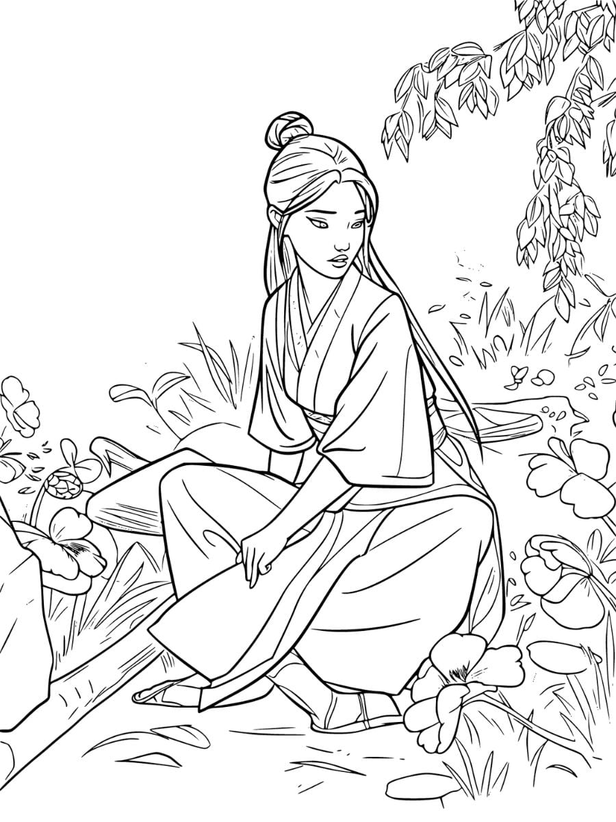 coloriage disney mulan