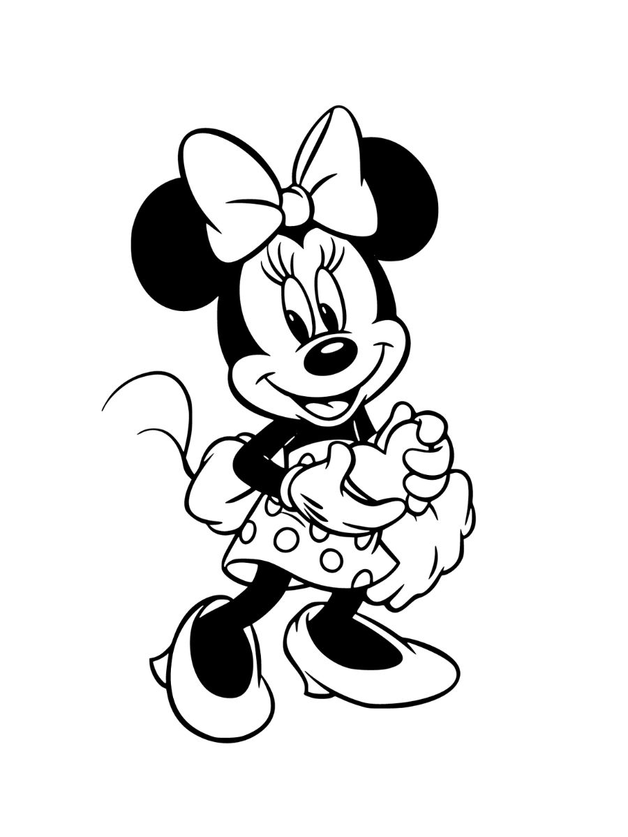 coloriage minnie à imprimer gratuit