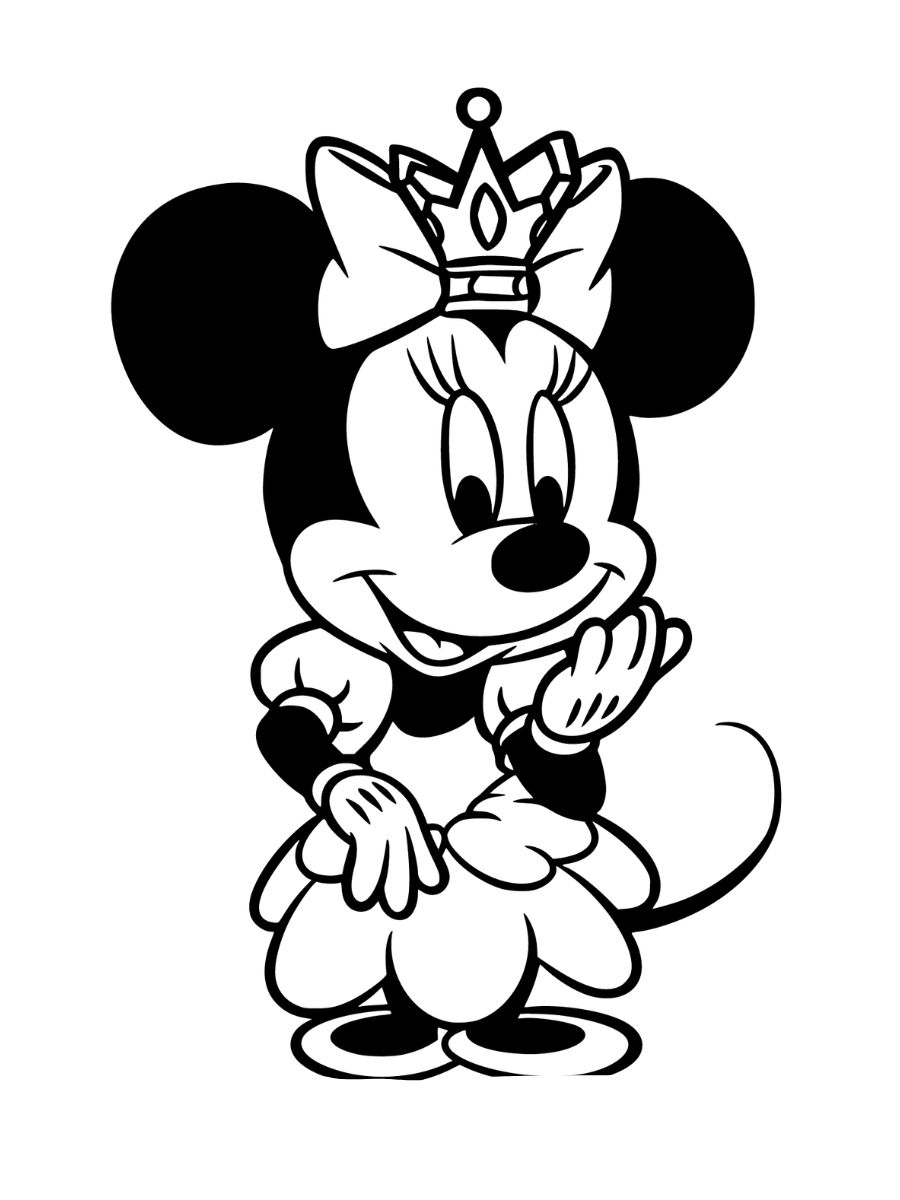 coloriage minnie a imprimer