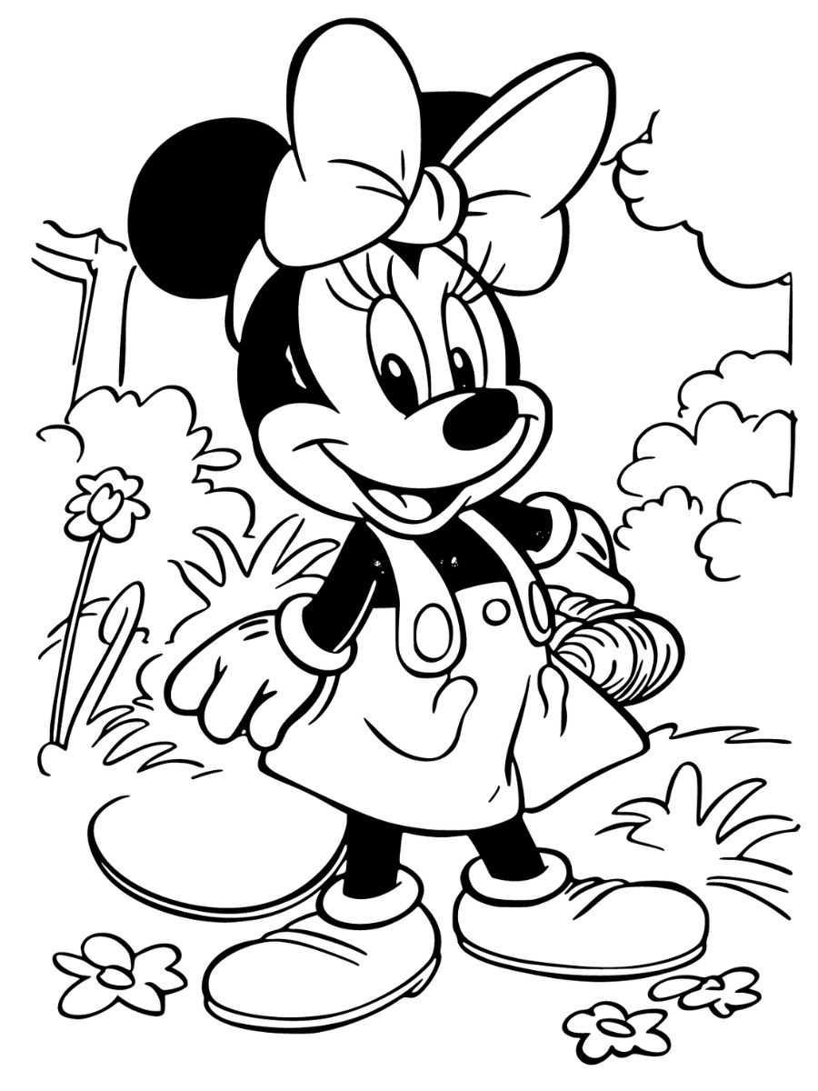 coloriage minnie bébé à imprimer gratuit