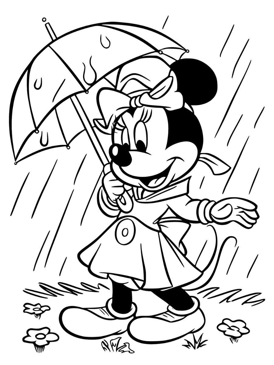 coloriage minnie bebe