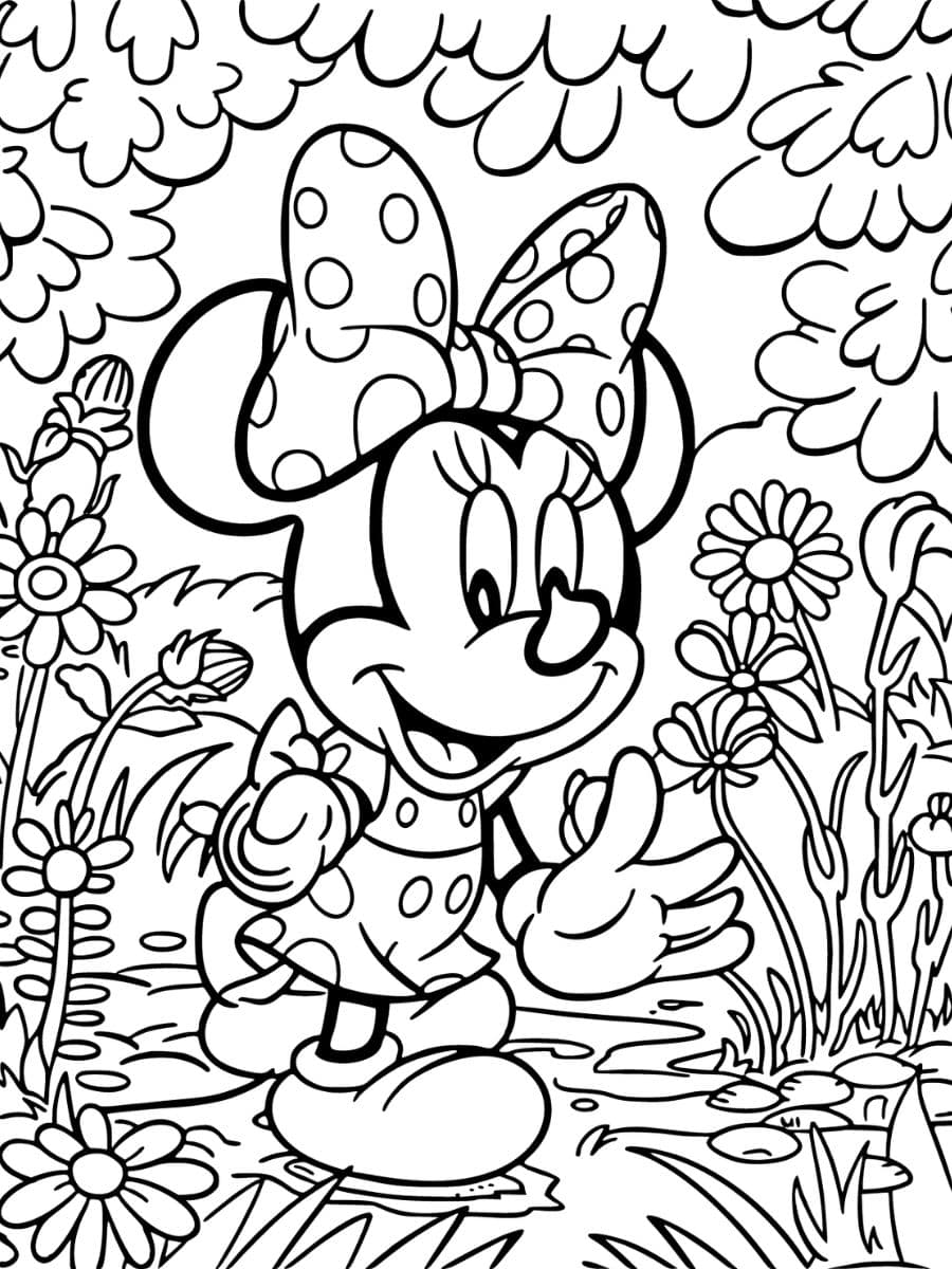 coloriage minnie facile