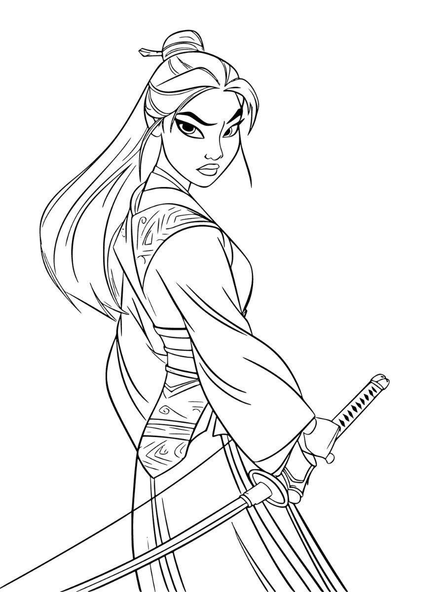 coloriage mulan disney princesse