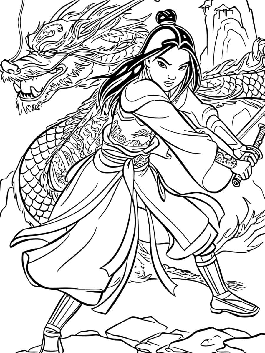 coloriage mulan