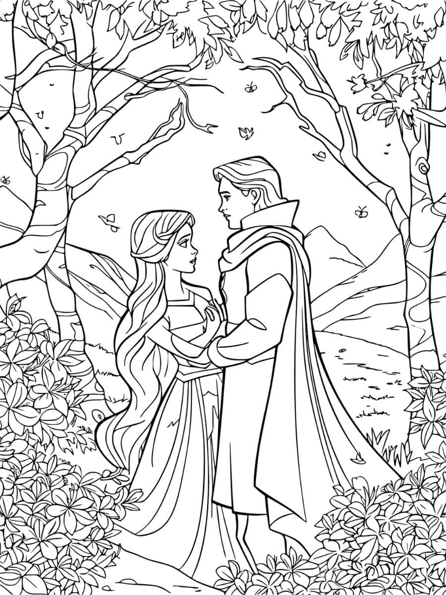 coloriage princesse aurore à imprimer