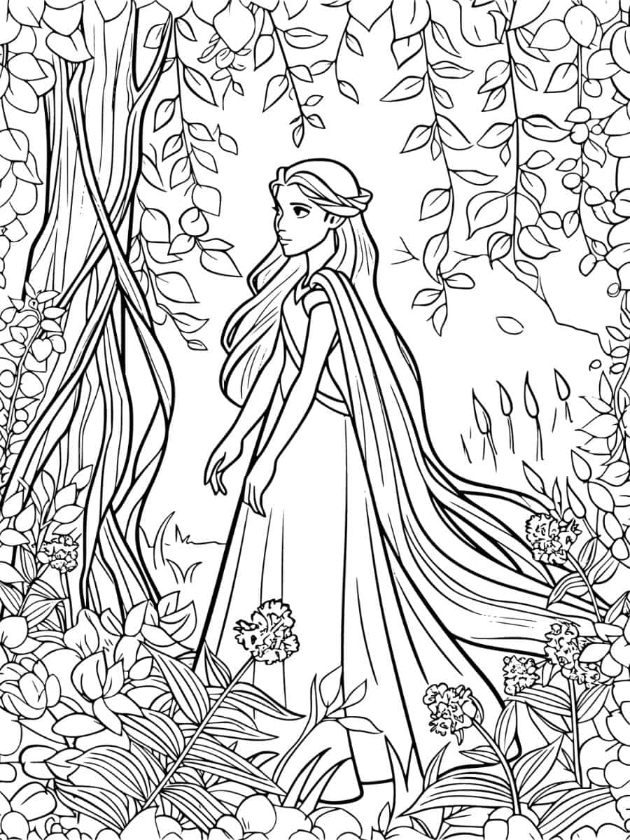 coloriage princesse belle au bois dormant