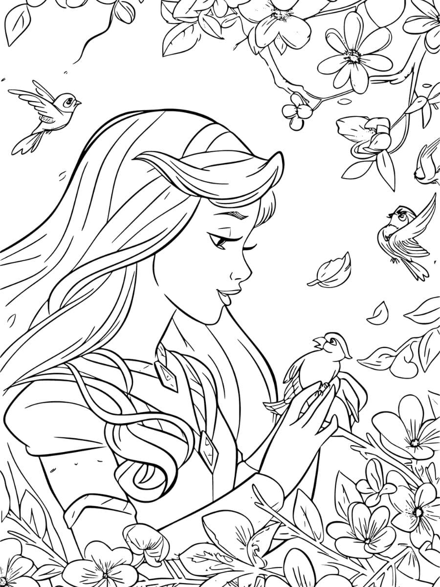 coloriage princesse disney aurore