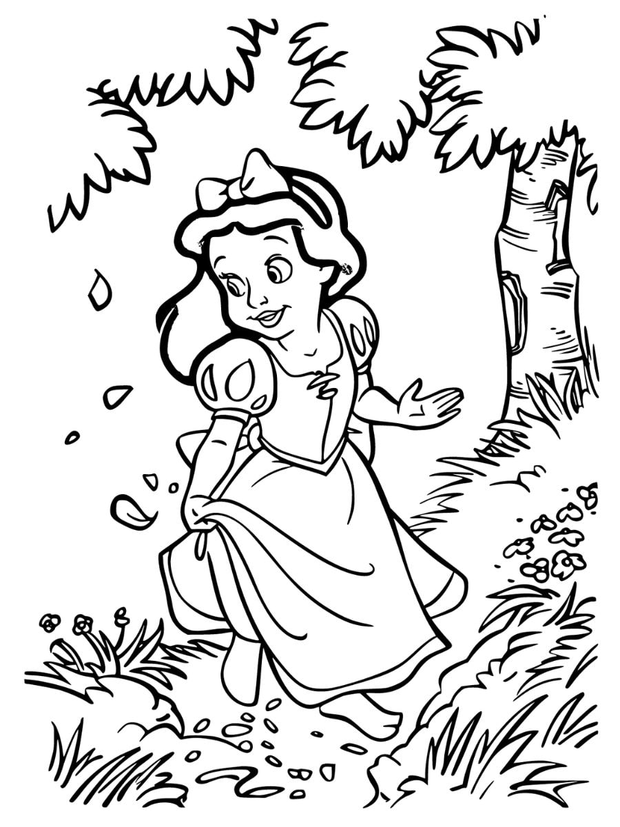 coloriages blanche neige