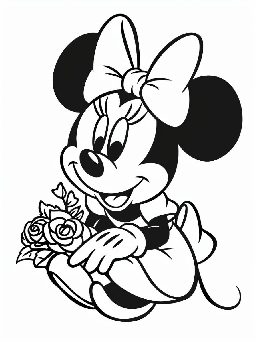 coloriages mickey minnie