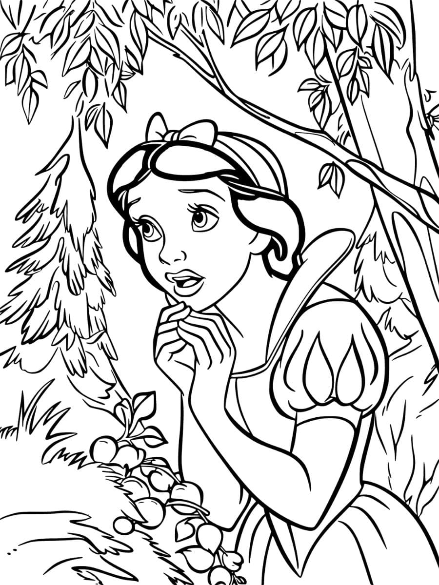 coloriages princesse blanche neige