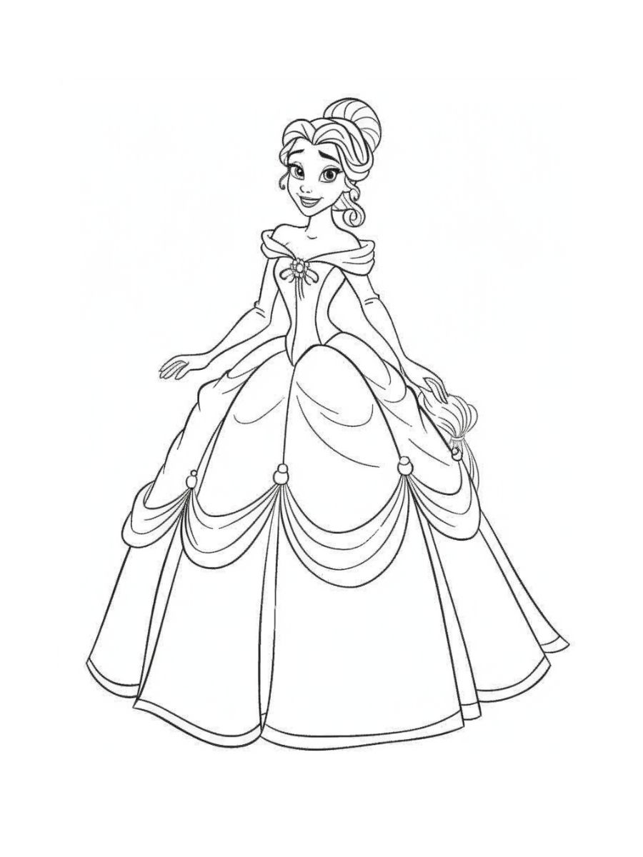 coloriages princesse disney belle